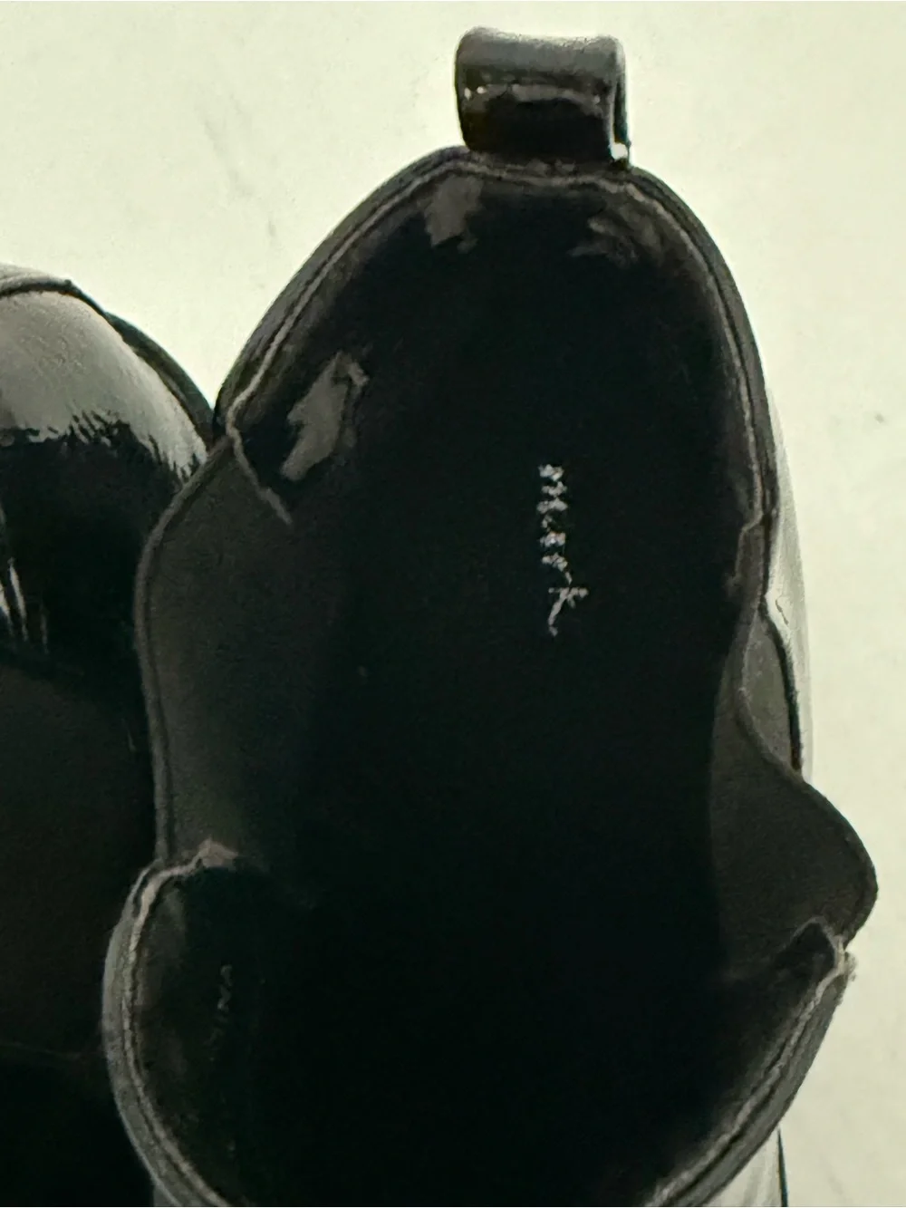 mark. Black Patent Ankle Booties Size 10